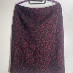 Michael Kors Black and Red Pencil Skirt Knee-Length